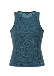 Kerrits Printed Sport Tank in Jasper blue on white background