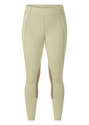 Front view of the tan Kerrits Performance Knee Patch Pocket Tight on a white background