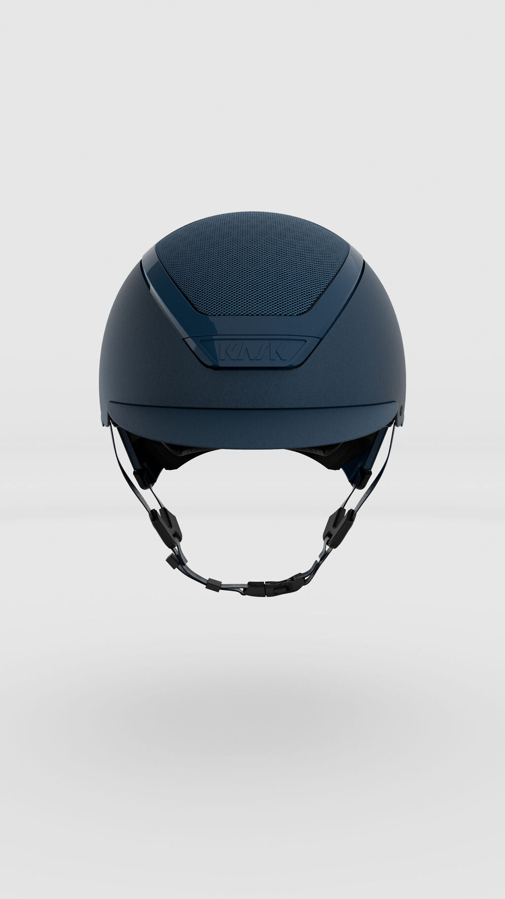 Front view of the navy Kask Dogma Chrome Helmet on a plain background