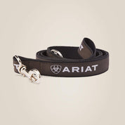 View of the Black/Rebar Gray Ariat Dog Leash on a plain background