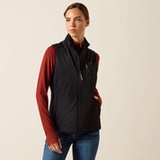 Full Zip vest shown in black on model in front of plain white background