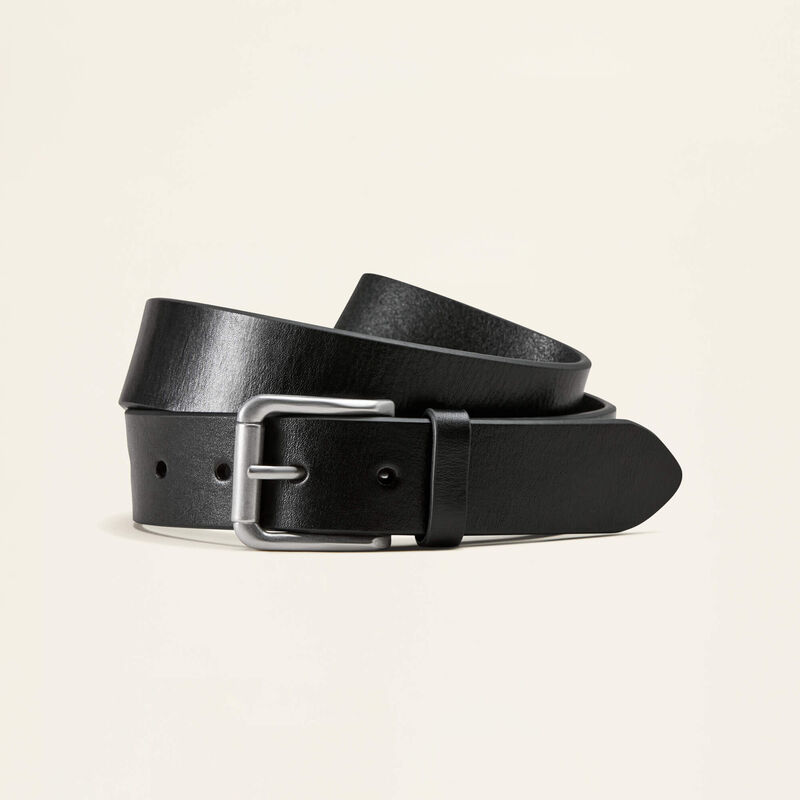 View of the Black Ariat Men's Oxridge Belt on a plain background