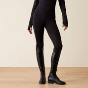 Front view of a model wearing the Black Ariat Avail 2.0 HG Tight on a plain background