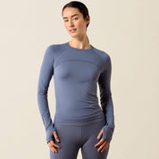 Front view of a model wearing the Grisaille Ariat Sustain Long Sleeve Baselayer