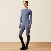 Front view of a model wearing the Grisaille Ariat Sustain Long Sleeve Baselayer