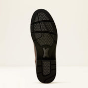 Bottom view of the Tobacco Brown Ariat Wythburn H20 Boot on a plain background