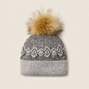 Back view of the Gray Heather Ariat Willow Beanie on a plain background on 