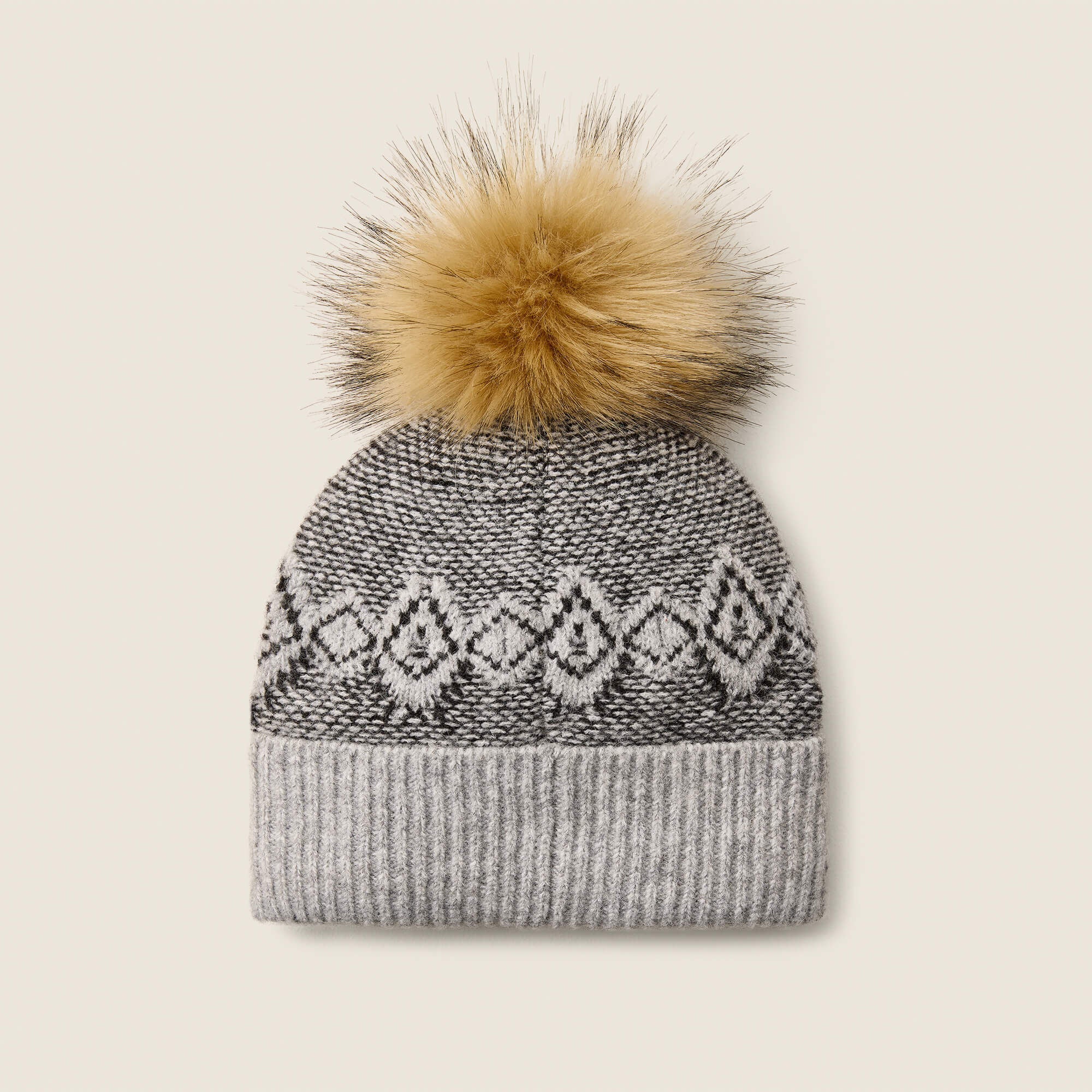 Back view of the Gray Heather Ariat Willow Beanie on a plain background on 