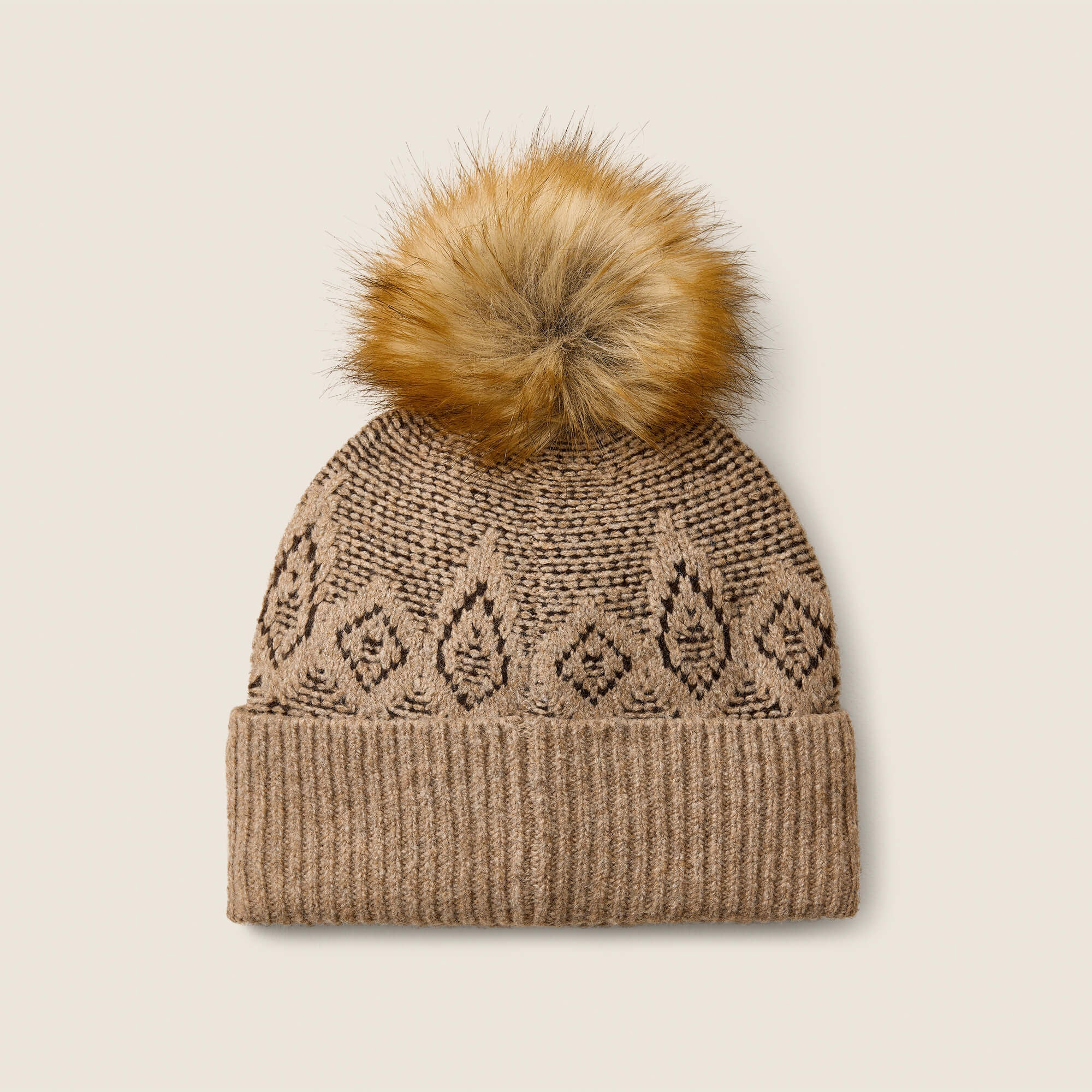 Back view of the Earth Heather Ariat Willow Beanie on a plain background on 
