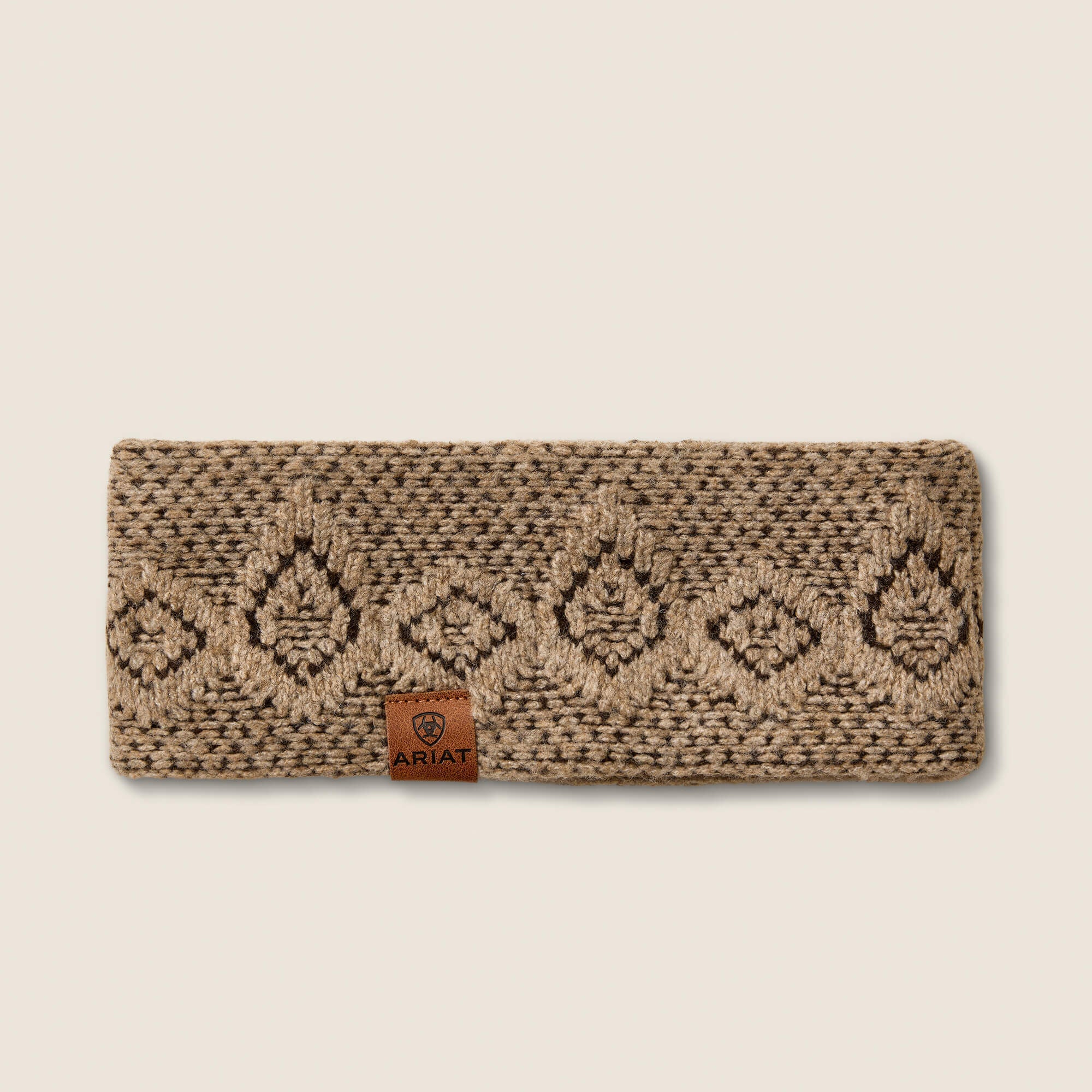 View of the Earth Heather Ariat Willow Headband on a plain background