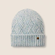 Front view of the Sky Blue Ariat Avalon Beanie on a plain background