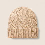 Front view of the Blush Ariat Avalon Beanie on a plain background