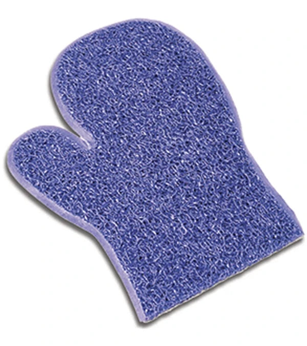 View of the Blue Jacks Bathing Mitt on a plain background