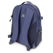 Back view of the Navy Aubrion Equestrian Back Pack on a white background