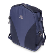 Back view of the Navy Aubrion Equestrian Back Pack on a white background