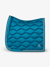 View of the Evening Teal PS of Sweden Signature Dressage Pad on a white background