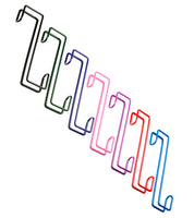 View of the assorted colors of the Jacks Tack Hook on a white background