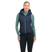 Front view of a female model wearing the Night Sky RJ Classics Riley Vest on a plain background