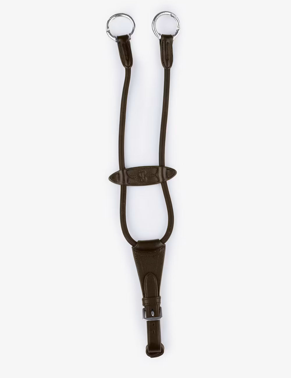 Full view of the brown PS of Sweden Lisbon Elastic Martingale Bib on a plain background