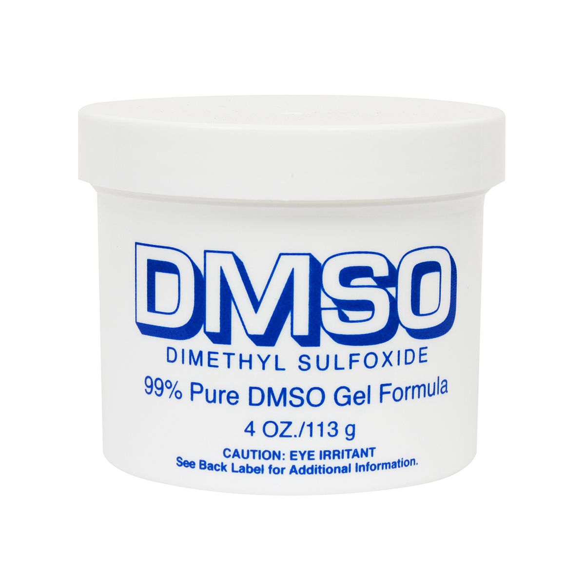 Front view of the packaging for the Gel 4 oz DMSO Dimethyl Sulfoxide on a plain background