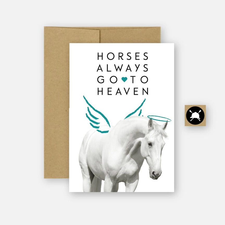 Front view of the Condolences Hunt Seat Paper Co. Greeting Card with its envelope