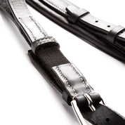 Close-up view of the Black Kavalkade Jerome Breastplate on a white background