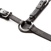 Close-up view of the Black Kavalkade Jerome Breastplate on a white background