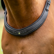 View of the Black Kavalkade Jerome Breastplate as worn by a horse