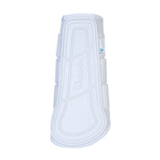 Shires Equestrian ARMA NX-MAX brushing boot in white showing contoured protective panel