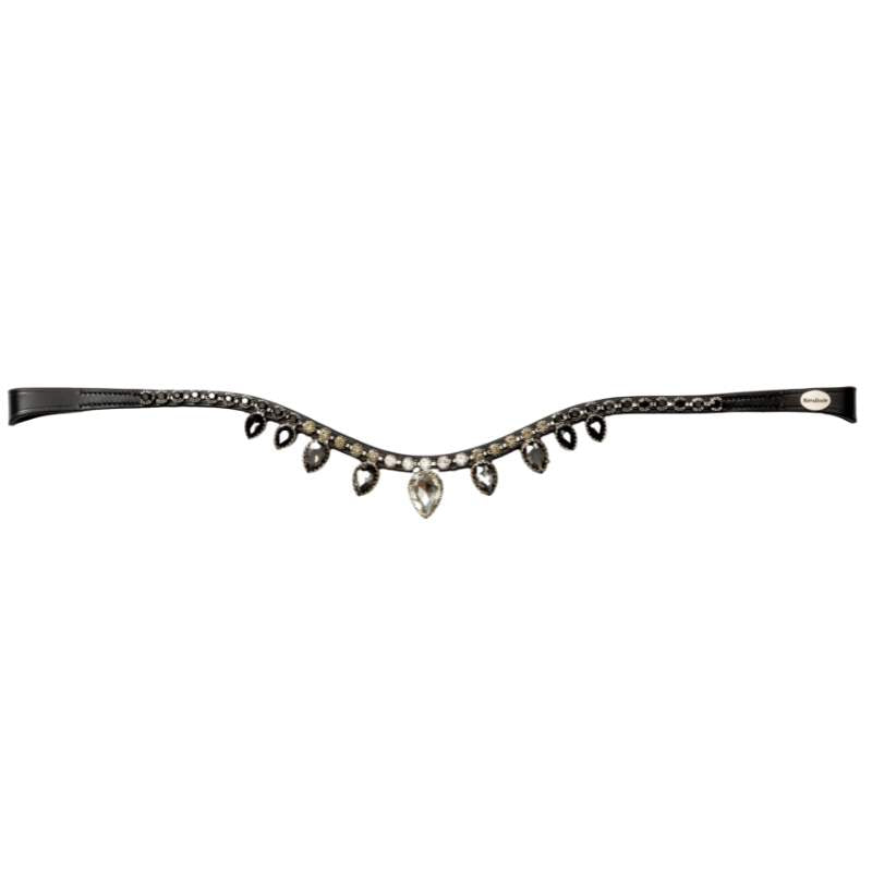 Full view of the Kavalkade Empress Browband on a white background