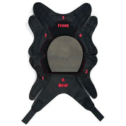 View of the interior of the Hoof Wraps Equine Hoof Bandage on a white background