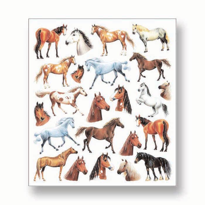View of the Horses & Horseheads Stickers on a white background