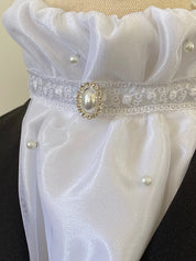 Front closeup view of the Heavenly Horse Designs Tilly Euro Dressage Stock Tie
