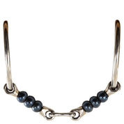 Full view of the BR Double Jointed Loose Ring Sweet Iron Snaffle on a white background