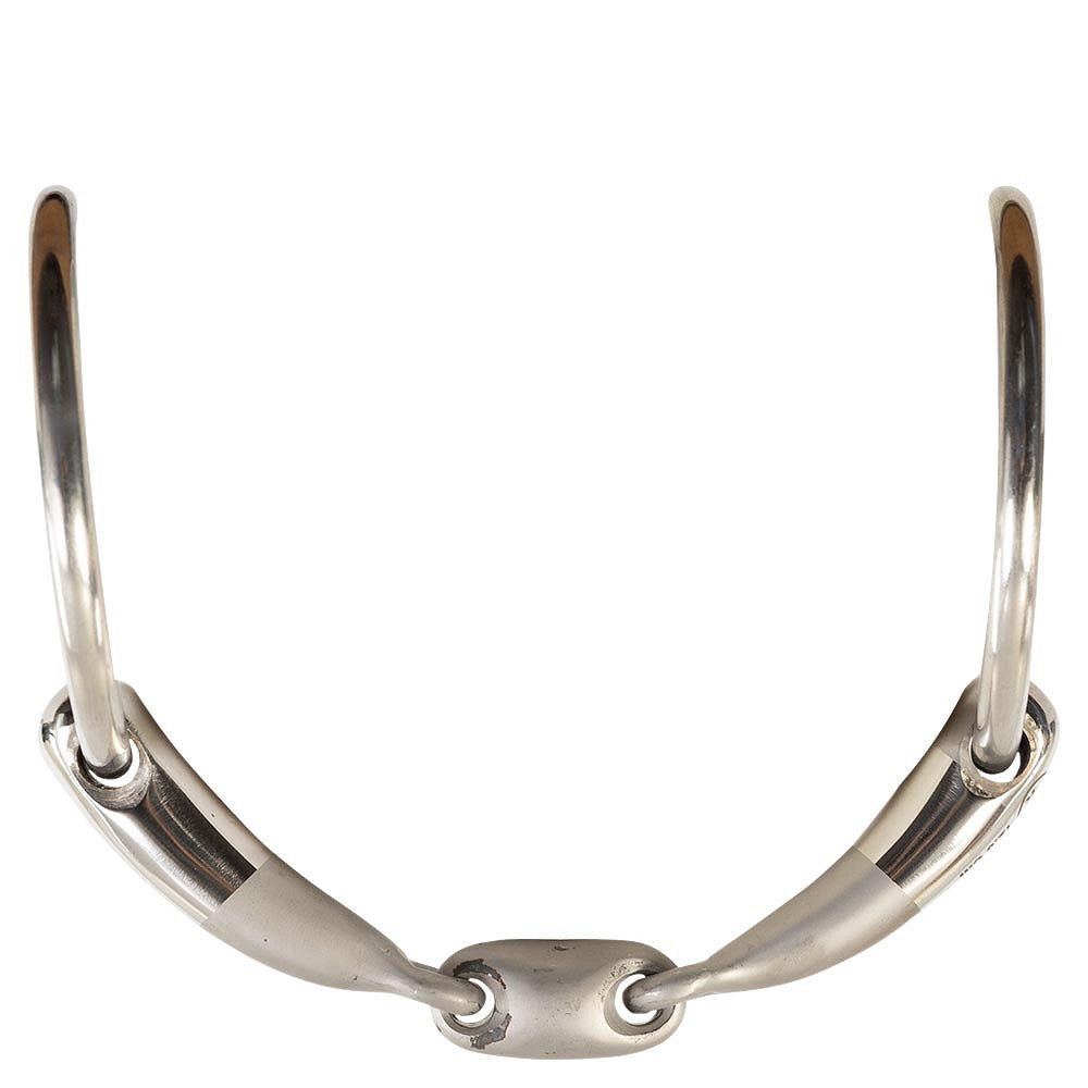 Full view of the BR Loose Ring Double Jointed Water Snaffle Satin Sense 16 mm on a white background