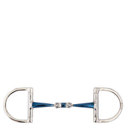 Full view of the BR Double Jointed D-Ring Sweet Iron 14 mm on a white background