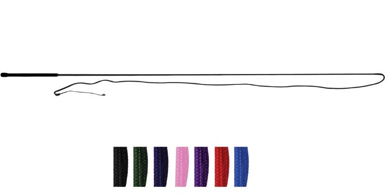 View of the Black Jacks Lunge Whip with the additional colors shown below on a white background