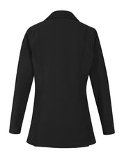 Back view of the Black Kerrits Kids Stretch Competitor Show Coat on a plain background