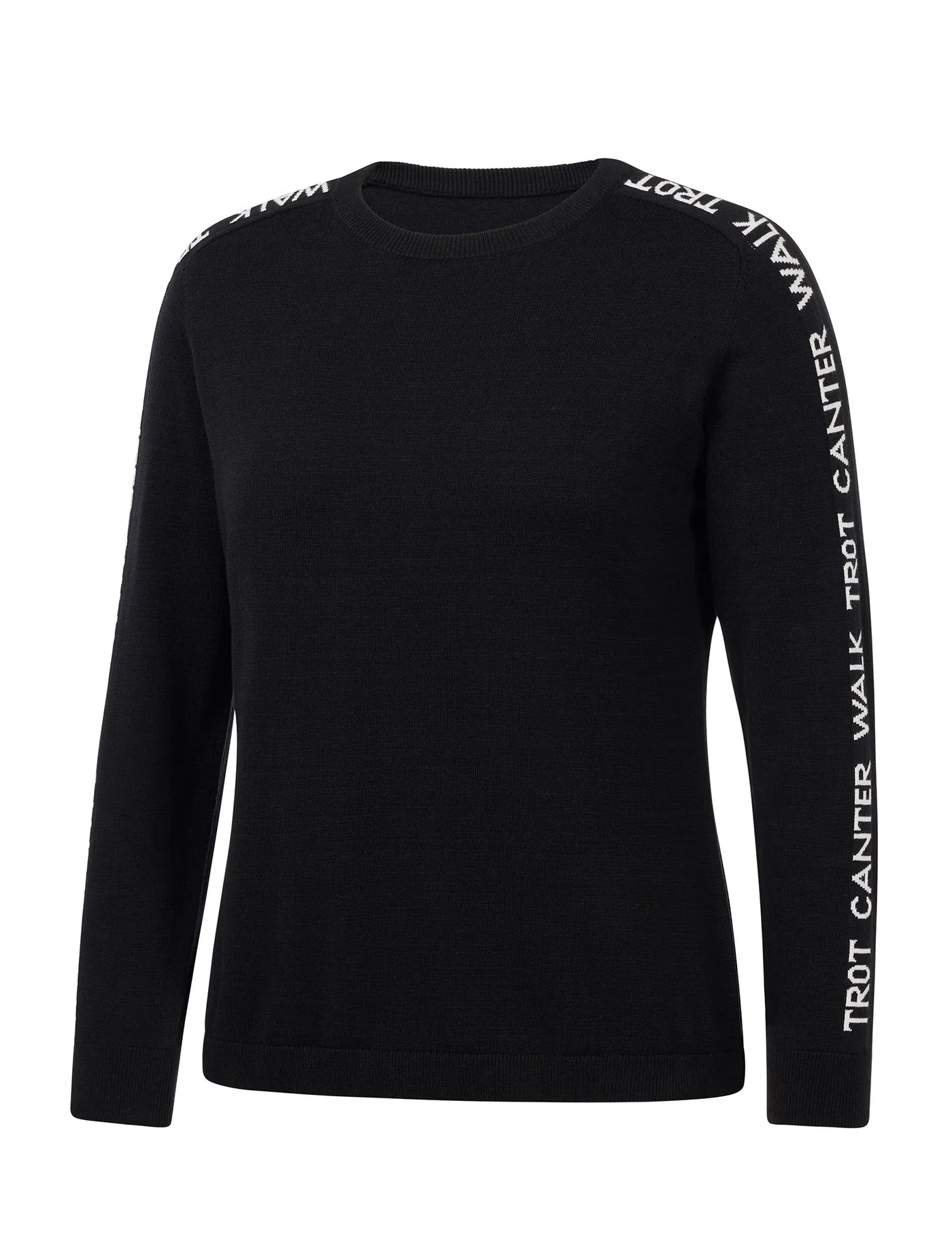 White Kerrits Equi Rhythm Crew Neck Sweater on a white background
