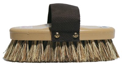 Side view of the Decker Grip Fit Thoroughbred Brush on a white background