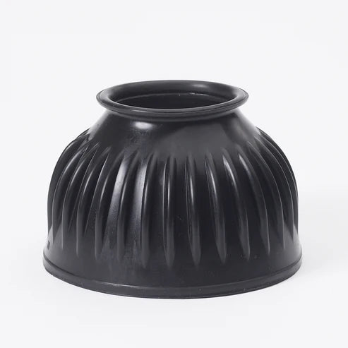 View of a Black Centaur Eco Pure Rubber Double-Thick Bottom Ribbed Bell Boot on a white background