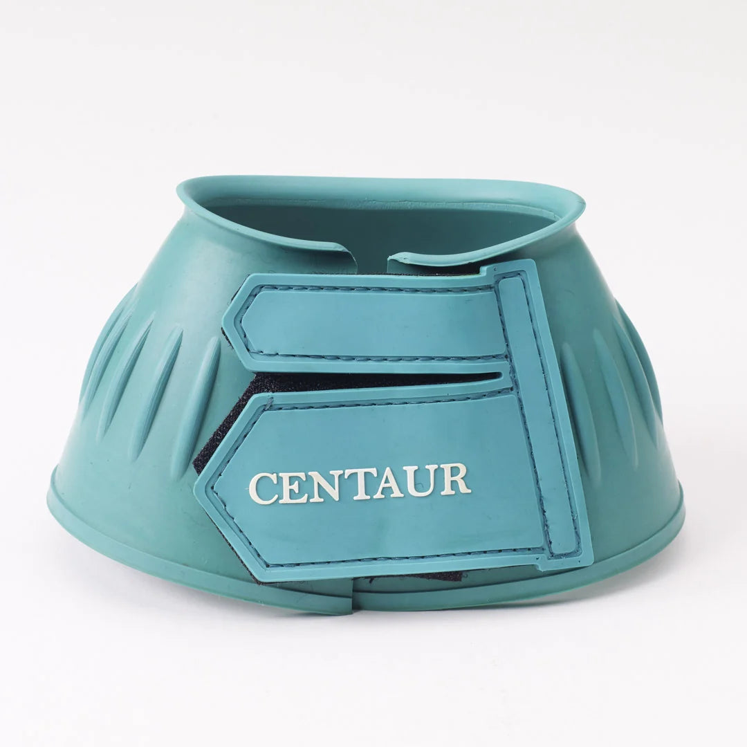 Front view of a Turquoise Centaur EcoPure Ribbed Bell Boot on a plain background