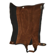 Interior view of the brown Ovation Children's Suede Half Chap on a white background