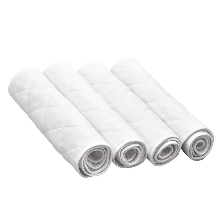 Full view of a set of 4 Centaur Cotton Quilted Leg Wraps on a plain background