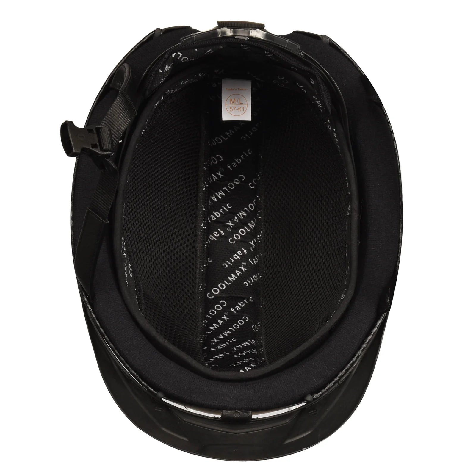 Underside view of the Ovation Sync with Carbon Fiber Helmet on a white background