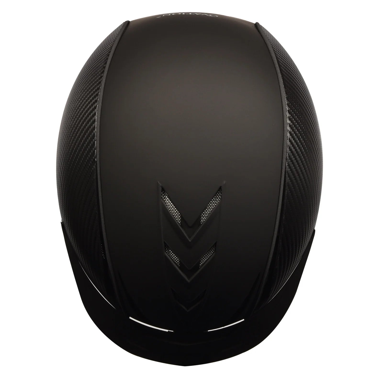 Top view of the Ovation Sync with Carbon Fiber Helmet on a white background