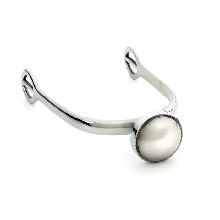 Angled back view of the Centaur Gentle Touch Spurs on a white background