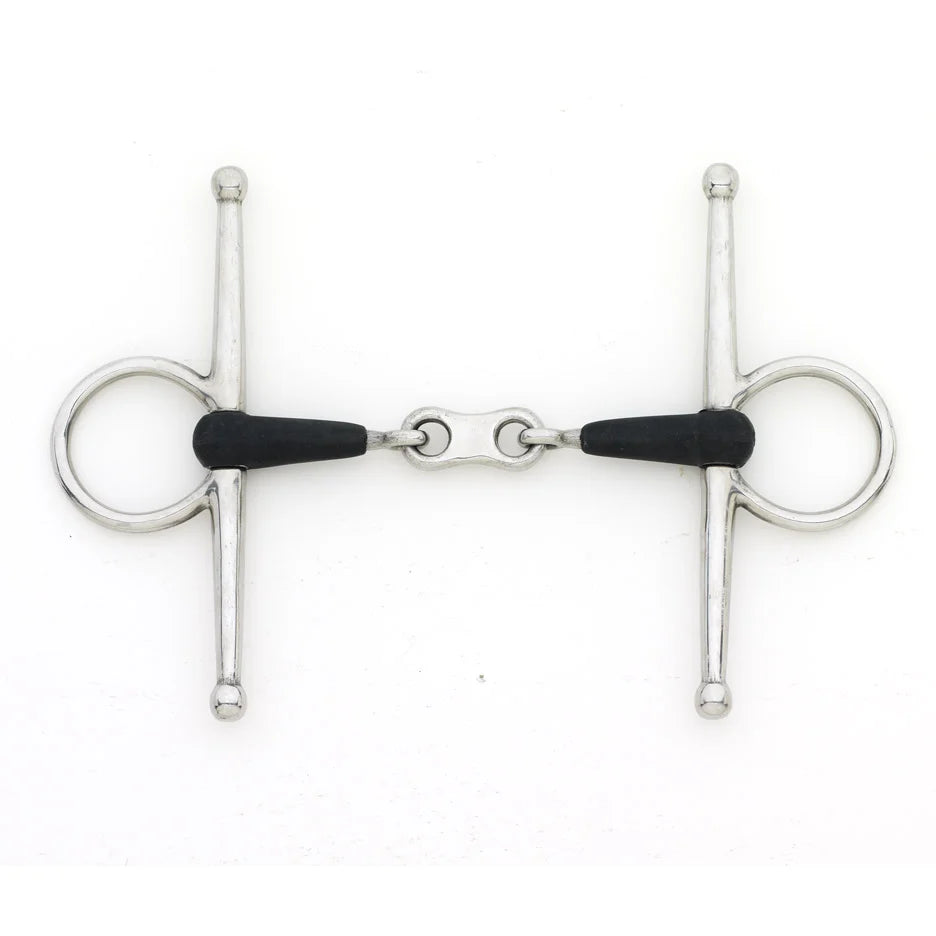 Full view of the Eco Pure Full Cheek French Link Bit on a white background