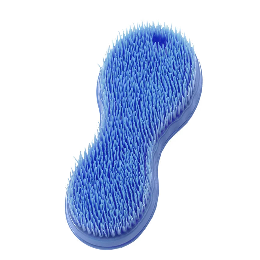 View of the Light Blue Equi-Essentials Original Wonder Brush on a white background