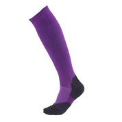 Side view of an Italian Plum Ovation Aerowic Boot Sock on a plain background